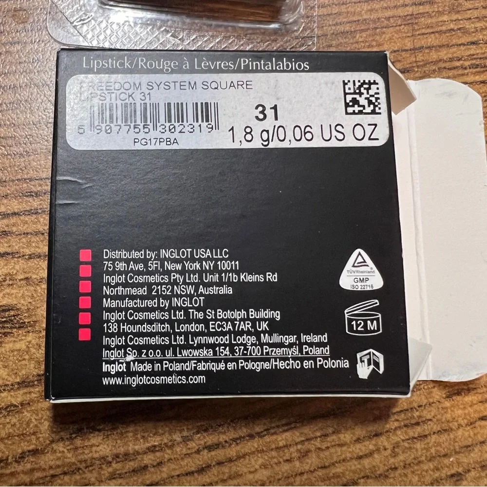 Inglot Freedom System Square Lipstick #31